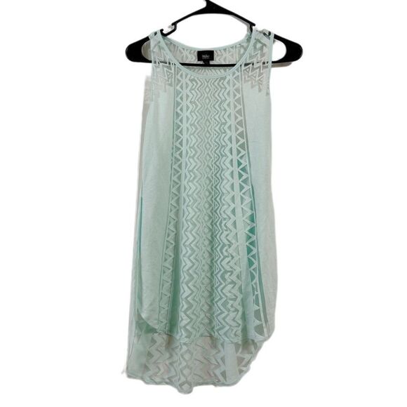 Mint Geometric Pattern Dress - Picture 1 of 4